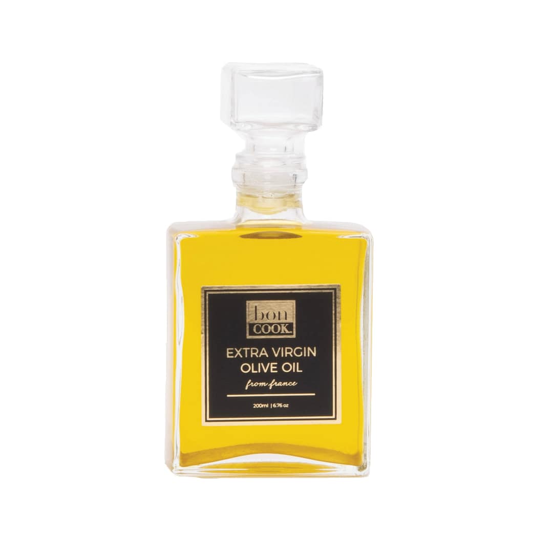 bon COOK extra virgin finishing olive oil in a 200ml glass bottle imported from France