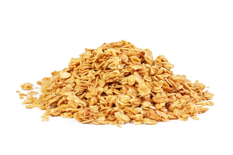 Base Granola made with toasted rolled oats.